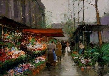 Fleurs impressionnistes œuvres - CE marché aux fleurs à la Madeleine 2